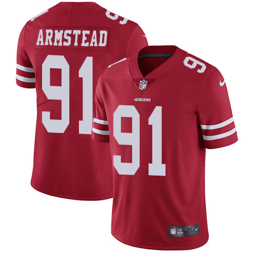 San Francisco 49ers Limited Red Men Arik Armstead Home NFL Jersey 91 Vapor Untouchable
